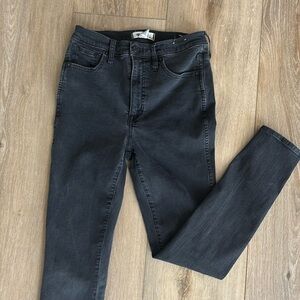 Madewell 10” high rise skinny jeans black frost